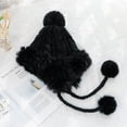 thumbnail image 4 of COCOpeaunt Fashion Rabbit Hair Women Winter Hats Knitted Beanie Hat for Ladies Girls Winter Warm Thicken Hat Pom Pom Female High Quality, 4 of 6