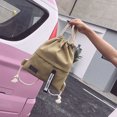 thumbnail image 4 of Drawstring Backpack Fashion Canvas Solid Color Drawstring Bag Drawstring Sack, 4 of 9