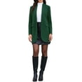 thumbnail image 2 of Winter Overcoat for Women's Notched Stand Collar Long Sleeve One Buttoned Mid-Length Coat Outerwear S Green, 2 of 6
