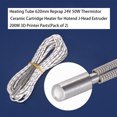 thumbnail image 3 of 2pcs 1M Heating Tube Reprap 24V 50W Thermistor Ceramic Heater for Hotend JHead Extruder 3D Printer Parts, 3 of 8
