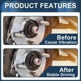 thumbnail image 6 of 84.1mm to 64.1mm Car Wheel Hub Centric Rings Black Polycarbonate Wheels Center Shaft Shock Absorbing Hubrings 4 Pcs, 6 of 7