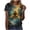 Multicolor(Style 102), variant on Summer Blouses for Women, Women'S Tops World Honey Day Printed Short Sleeve Crew Neck Casual T Shirts