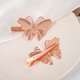 thumbnail image 4 of Horquilla de metal con forma de mariposa, accesorio para el pelo con forma de mariposa, estilo estéreo, color oro rosa, 4 of 6