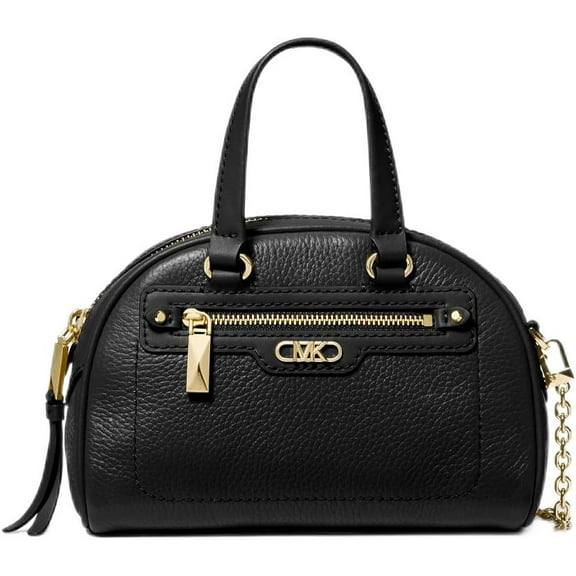 Michael Michael Kors Women's Black Pebbled Leather Williamsburg Extra Small Bowling Crossbody Handbag