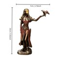 thumbnail image 2 of Estatuilla de resina de diosa con estatua de halcón, 15 cm, mitológica, 2 of 2