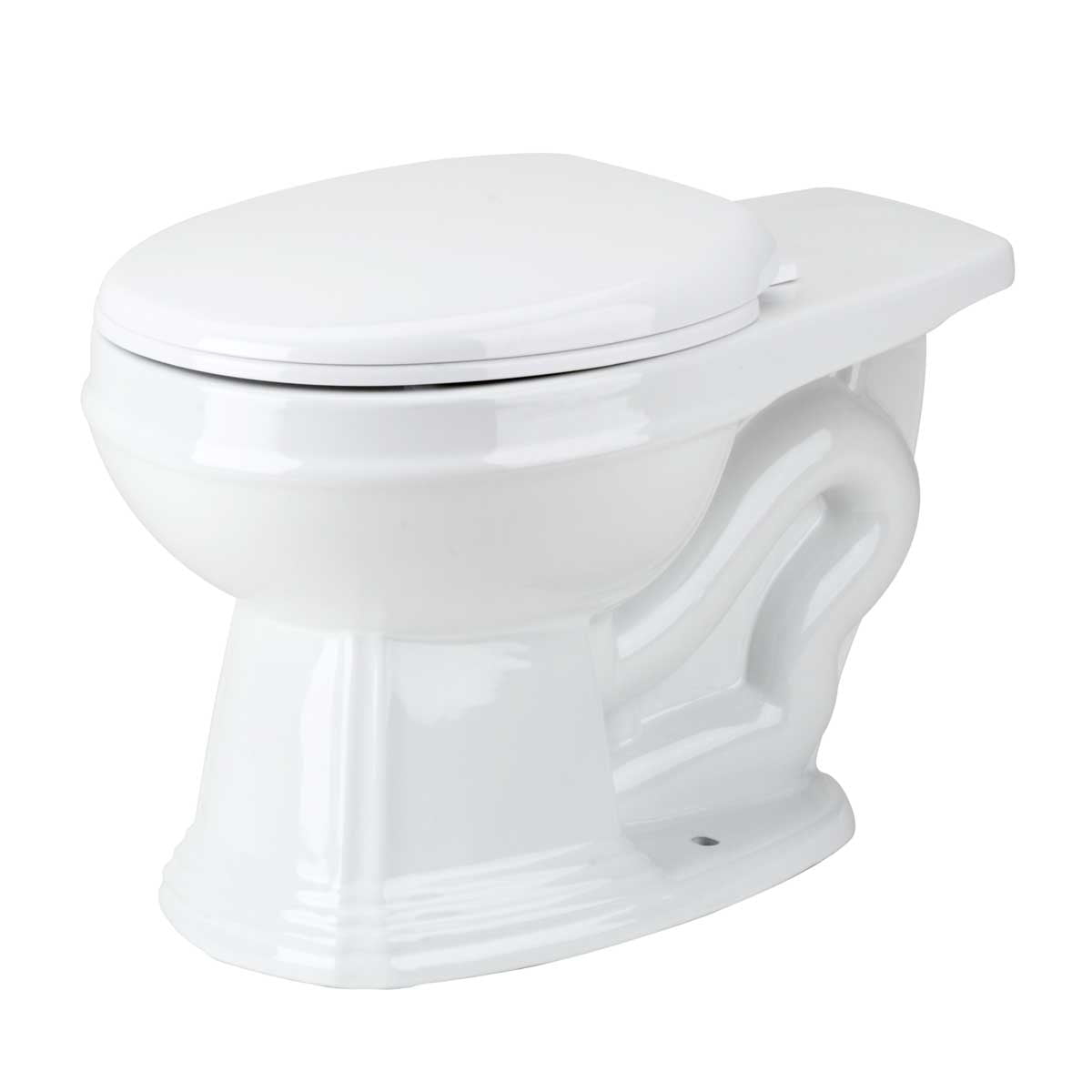 Round Toilet Bowl For High Tank Toilet White