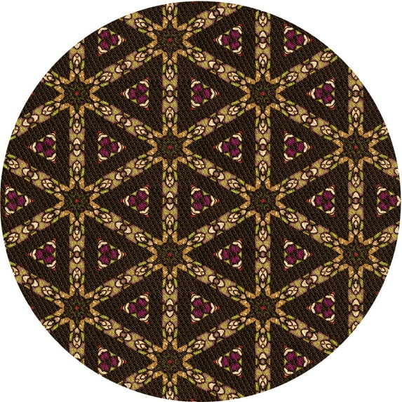 Ahgly Company Indoor Square Patterned Light Brown Area Rugs, 3' Square