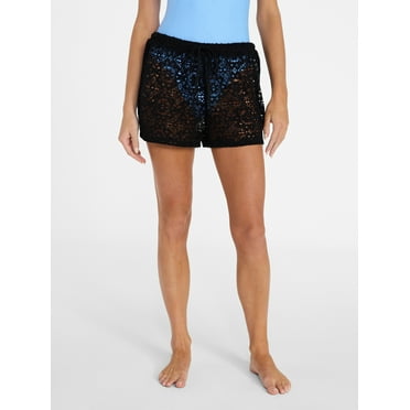 No Boundaries Crochet Shorts Coverup, Women’s XXS-XXL