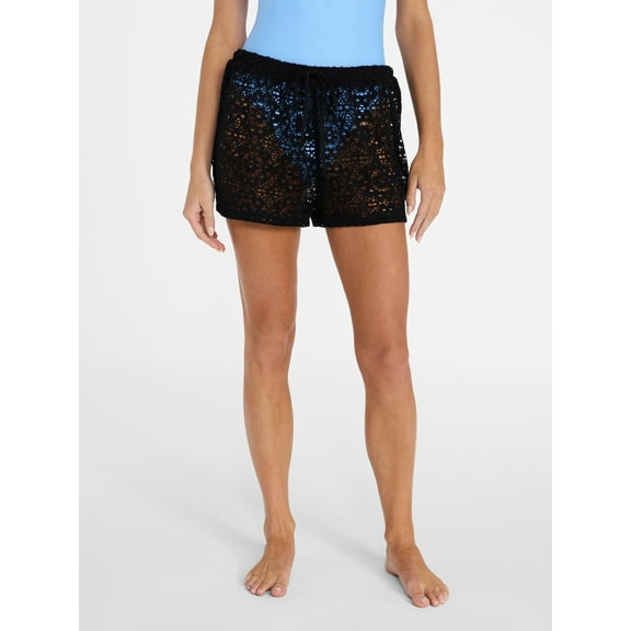 No Boundaries Crochet Shorts Coverup, Women’s XXS-XXL