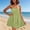 c002Green, variant on Women's Sundress Flowy Cami Mini Dress Solid Color Sleeveless Ruffle Swing Shirred Casual Vacation Cute Summer Dress Red XXL