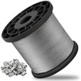 thumbnail image 1 of Cable de acero inoxidable 304 de 328 pies con engarce de 150 m, 1 of 7