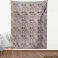 thumbnail image 3 of Ambesonne Antique Oriental Fabric by the Yard Upholstery, Honeycomb Flowers, 2 Yards, Pale Tan Dark Taupe Grey, 3 of 4