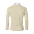 thumbnail image 4 of Huresd Mens Polo Shirts Quarter Zipper Breathable Shirts for Men Fashion Collared Long Sleeve Shirt Khaki 2XL, 4 of 5