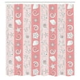 thumbnail image 2 of Ambesonne Nautical Shower Curtain, Sea Fishes Shells Stripes, 69"Wx70"L, Pastel Pink, 2 of 4