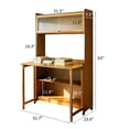 thumbnail image 6 of S-HOME Versatile Bamboo Folding Table with Easy Open Close Feature, Ideal for Living Room, Bedroom, and Office Spaces, 6 of 7