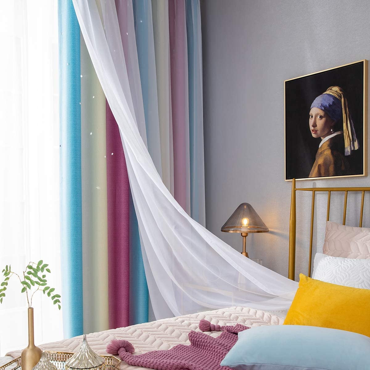 Girls bedding and curtains 2025
