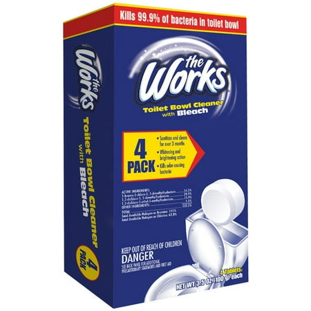 The Works® Toilet Bowl Cleaner With Bleach Tablets 4 ct (Best Toilet Bowl Cleaner Tablets)