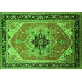 thumbnail image 1 of Ahgly Company Indoor Rectangle Oriental Green Industrial Area Rugs, 2' x 4', 1 of 4
