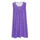 thumbnail image 5 of Puntoco Vestido De Verano Para Mujer, Estampado, Cuello Redondo, Sin Mangas, Talla Grande, Morado M, Regalo Para Mujer, 5 of 8