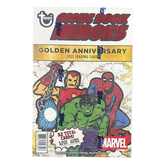 Collectible Topps 2025 Marvel 1975 Comic Book Heroes Golden Anniversary Hobby Box