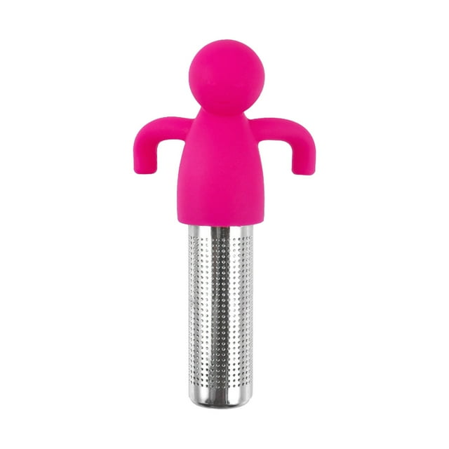 asddcavvf Loose Tea Brewer Stainless Steel Tea Filter Tea Diffuser For Teapot Silicone Tea Strainer Cute Little Man Tea Lazy Tea Brewer