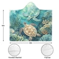 thumbnail image 3 of Watercolor Coral Sea Turtle Wearable Blanket Hoodies for Women Men Adults Sea Turtle Lovers Warm Cozy Underwater Ocean Sea Turtles Hooded Blankets for Travel Bed Decor Birthday Gifts 50x60 Inch, 3 of 5