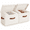 Ivory White, variant on StorageWorks Fabric Storage Bins with Lid, Stackable Closet Organizer Basket with Handles, Large, 2-Pack, Ivory White