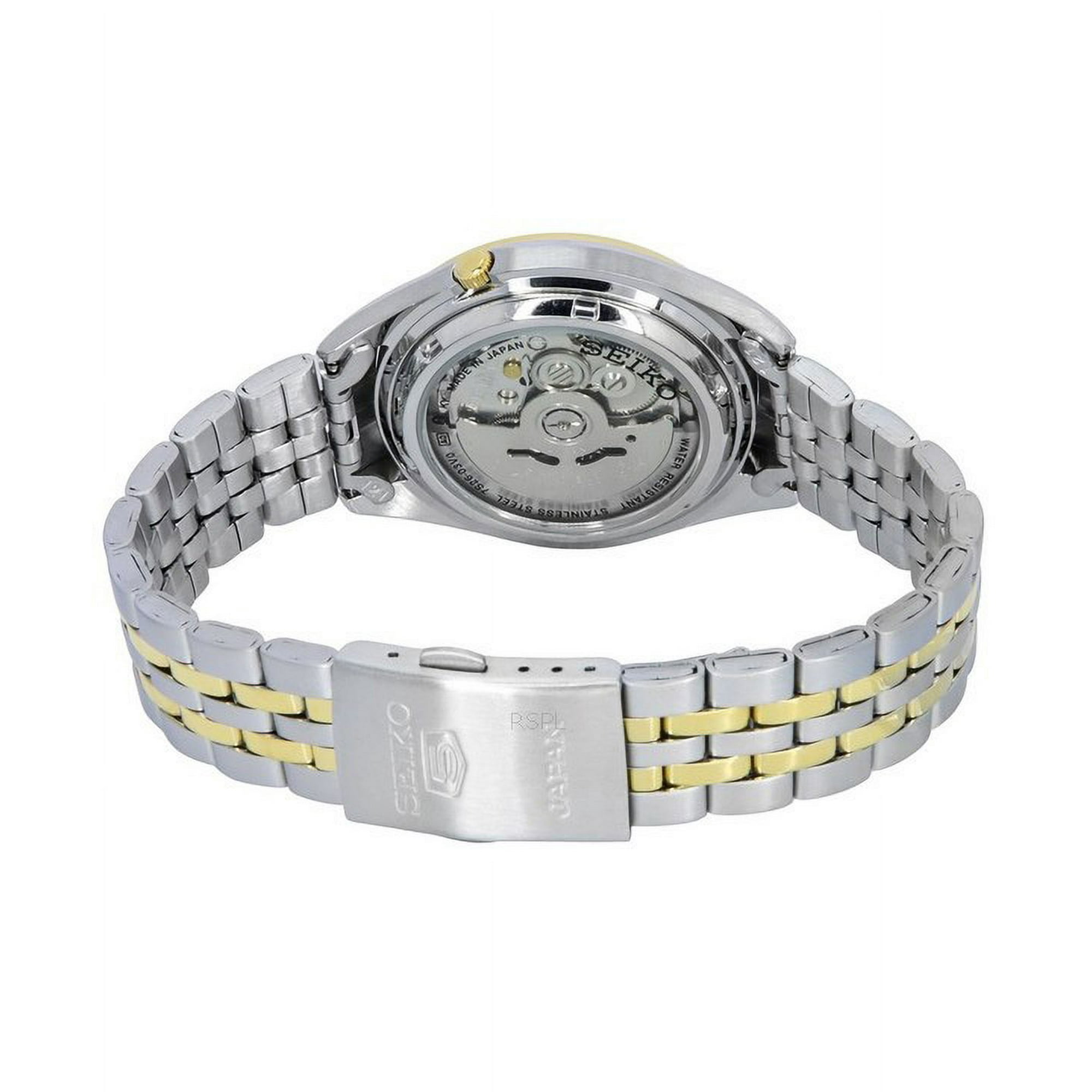 Seiko Montre Automatique en Acier Inoxydable Argenté Bicolore 21