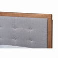 thumbnail image 5 of Baxton Studio Viviana Modern and Contemporary Light Grey Fabric Upholstered and Ash Walnut Finished Wood Full Size, 5 of 6