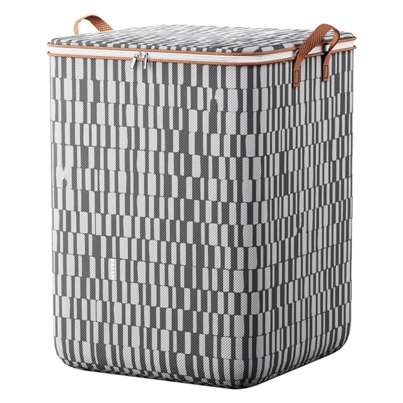 180L Blanket Storage Bag with Lids Foldable Ex-Large Storage Bags for King Quilts Bedding Pillow Sheet with Reinforced Handles