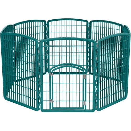 IRIS 8Panel Pet Pen with Door, Blue Moon