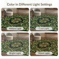 thumbnail image 7 of ODIKA 8'x10' Washable Area Rug Leaves Rings Festive Botanical Snake Motif Border Circle Round Flowing Dynamic for Dining Room, Large Office, Lounge, Non-Slip Chair-Friendly Mat, 7 of 7