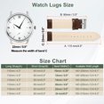 thumbnail image 2 of Correas de reloj de cuero Uxcell para hombres y mujeres, correa de reloj de liberación rápida de 22 mm, correa de reloj de cuero plana y delgada elegante con herramientas para correas, marrón oscuro, 2 of 7