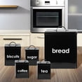 thumbnail image 4 of yuksok 5 Pieces Large Capacity Coffee Tea & Sugar Set Storage Container Bread Bin Bread, 4 of 9