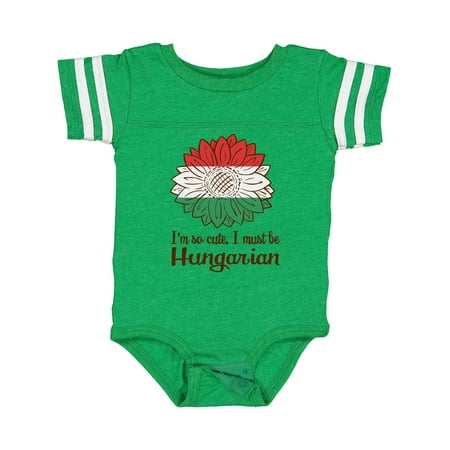 

Inktastic I m So Cute I Must Be Hungarian Hungary Sunflower Gift Baby Boy or Baby Girl Bodysuit