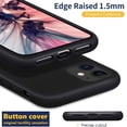 thumbnail image 3 of Case Compatible for iPhone 11 with Screen Protector, Liquid Silicone Gel Rubber Shockproof Slim Shell with Soft Microfiber Cloth Lining Cushion Cover (2019 6.1")-Black, 3 of 16