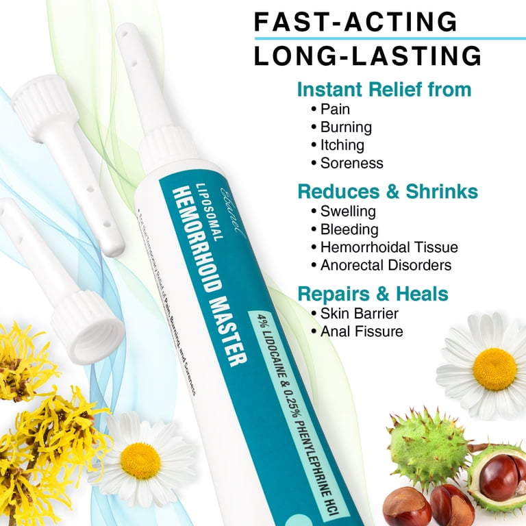 Ebanel 4% Lidocaine Hemorrhoid Treatment Ointment with