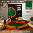thumbnail image 3 of Shut The Box Game Wooden Board for 1-6 Players - 16-inch Shut The Box Game 12 Numbers for Adults & Kids - Ideal for Games Night, 3 of 10