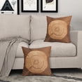 thumbnail image 3 of Tree Ring Pillow Covers 16x16 Set of 2 Dark Light Brown Colored Rustic Style Nature Decorative Throw Pillows Outdoor Fall Winter Print PillowCase Linen Farmhouse Cushion Case Decor for Couch Sofa Bed, 3 of 6