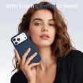 thumbnail image 6 of ouhos for iPhone 18 Pro Max Magnetic Silicone Case, Built-in Screen Protector, Full Camera Lens Protection, Shockproof Drop Resistant Slim Phone Cover, Dark Blue, 6 of 7