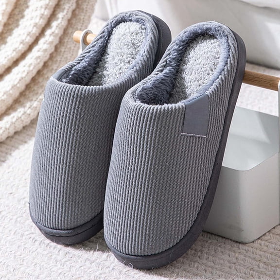 mtvxesu Slippers for Women,Womens Cotton Slipper Warm Comfy House Slippers Couple Shoes Anti-S Rubber Sole Indoor Outdoor Slippers Family Slippers Christmas Gifts
