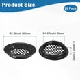 thumbnail image 3 of Uxcell Paquete de 20 Respiraderos Circulares de Soffit, 50mm/1.97 Pulgadas Respiraderos Redondos de Acero Inoxidable con Rejilla para Baño Hogar/ Oficina/Cocina/Armario/Guardarropa [Negro], 3 of 7