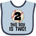 thumbnail image 3 of Inktastic 2nd Birthday Baseball Party Boys Boys Baby Bib, 3 of 4