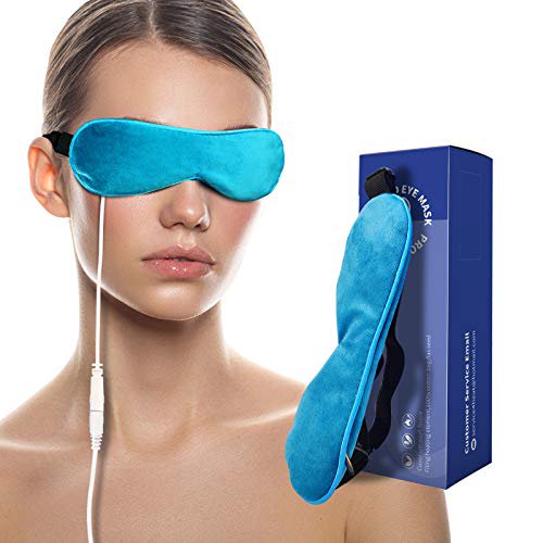 Heated Eye Mask with Detachable Flaxseed fillings, Moist Heat USB