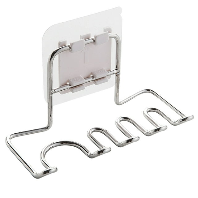 unbranded Organizador De Acero Inoxidable Para Con Soporte Para Cepillos Y Rasuradora Sin Clavos Color Plata