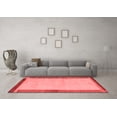 thumbnail image 3 of Ahgly Company Machine Washable Indoor Round Abstract Red Modern Area Rugs, 7' Round, 3 of 4