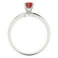 thumbnail image 4 of Solitaire Engagement Ring for Women - 0.5ct Natural Garnet in 14K White Gold Promise Ring, 4 of 5