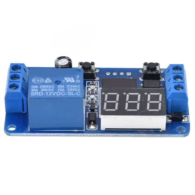 Módulo de relé de temporización de ciclo infinito intermitente de 12 V con interruptor de control de tiempo MCU y pantalla LED