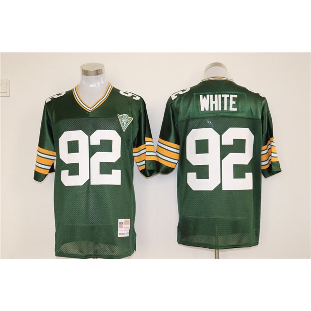 Packers Team Uniforms Football Uniforms Jerseys Legend Second Generation Retro Embroidery Training Game Uniforms Short-Sleeved T-Shirt Mesh