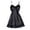 A1-Black429, variant on XIAOCHA Summer Lace Trim Satin Mini for Women Solid Spaghetti Strap V Neck Sleepwear Dresses